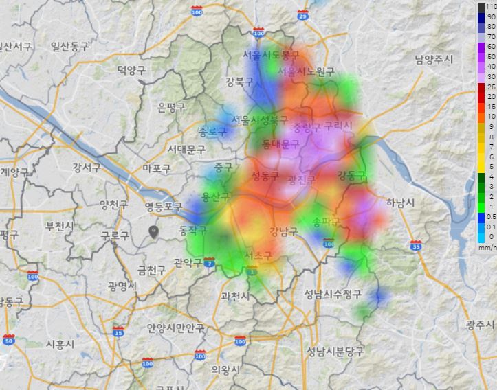 현재 서울 지역 소나기 상황.JPG
